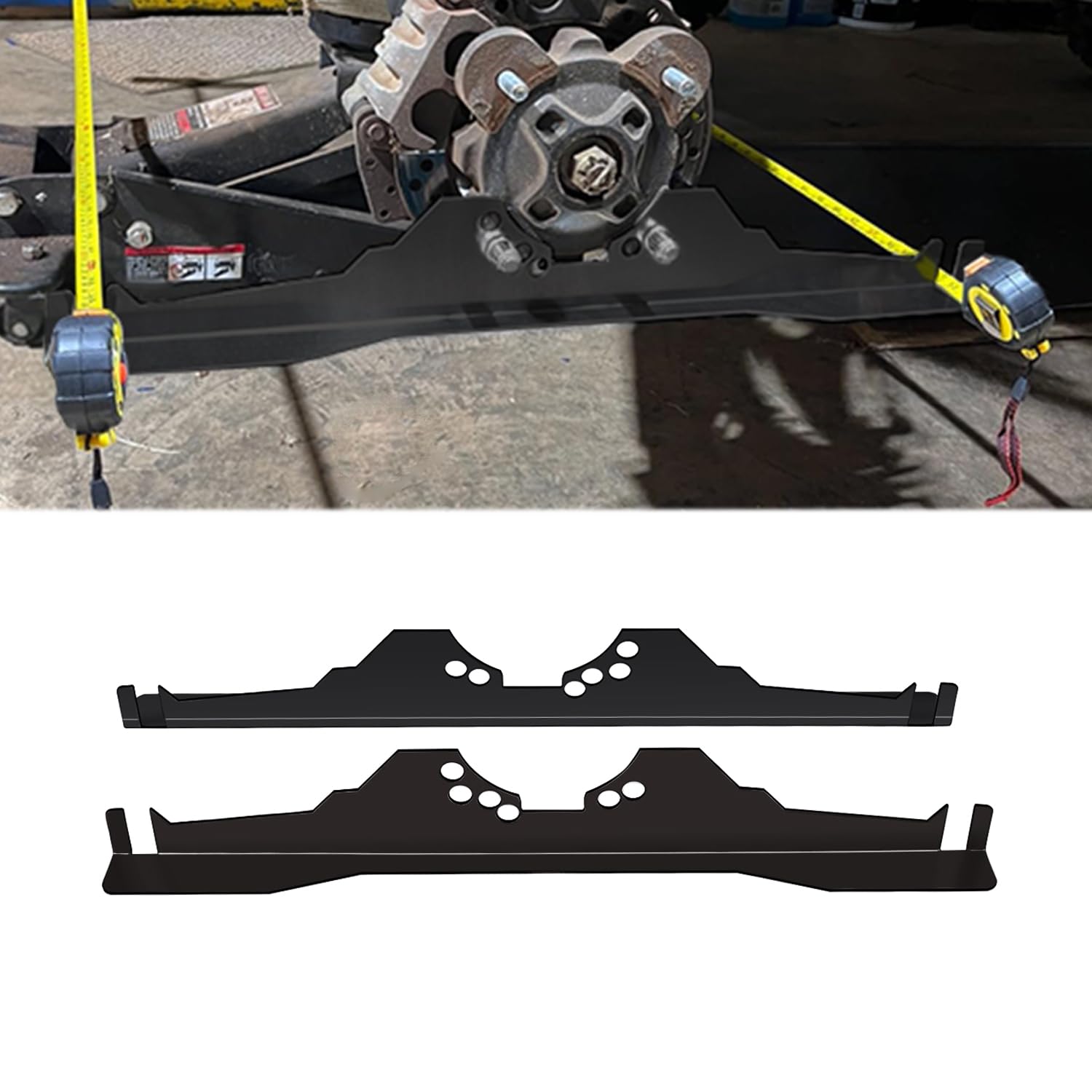 2PCS Black Wheel Alignment Toe Adjustment Tool for Polaris RZR XP 1000 Turbo S Ranger General,Stainless Steel Wheel Alignment Jig Tool Plates for UTV Toe Angle Accurate Measurement Gauge