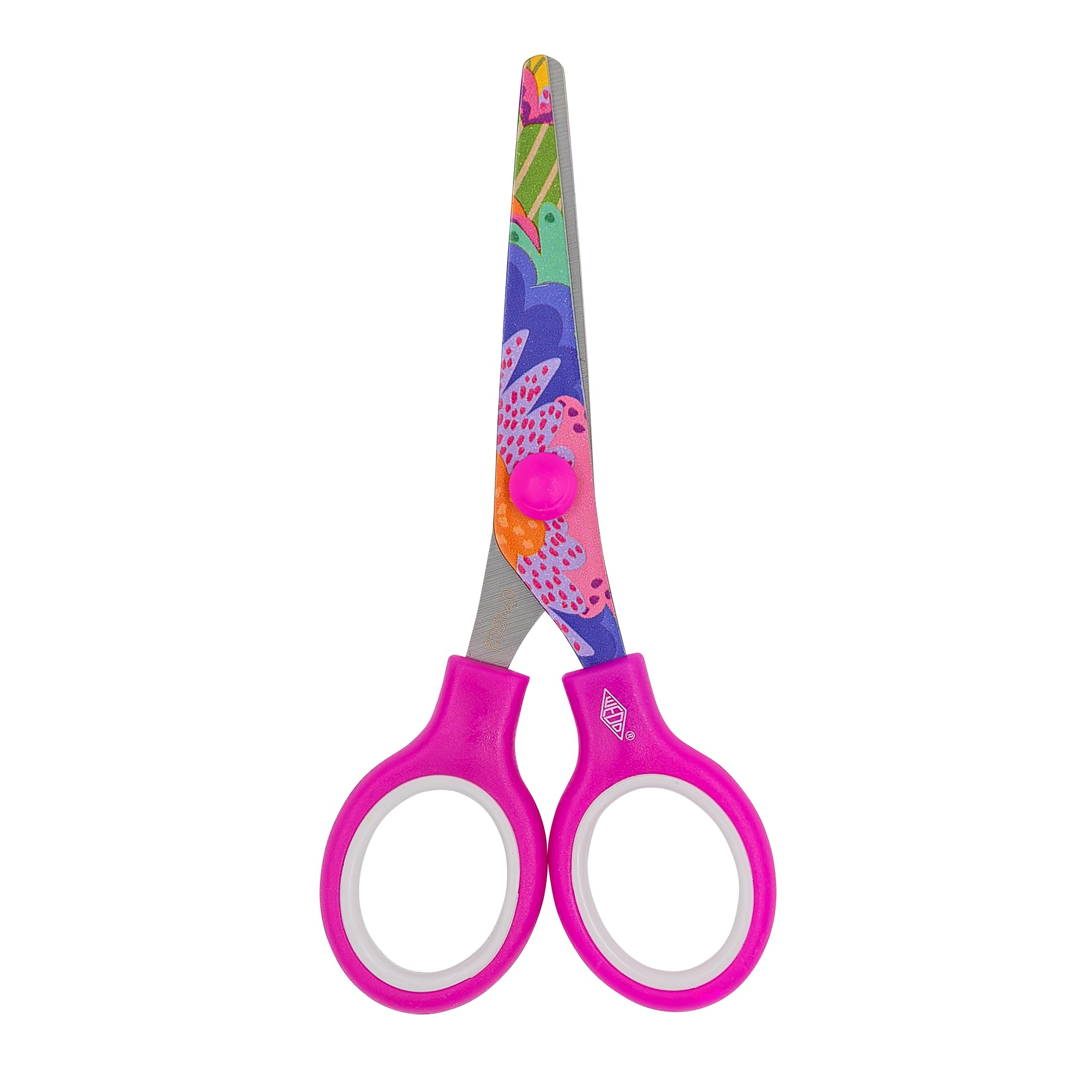 WEDO Ciseaux enfant Fantasy 13 cm rose avec motif, lames en acier inoxydable, pour les mains des enfants