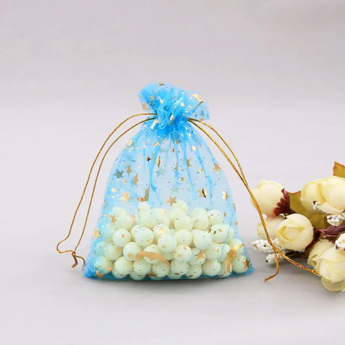 Acquista 10 sacchetti regalo in organza per matrimoni, feste di compleanno, sacchetti per caramelle, sacchetti regalo per gioielli in argento dorato in Italia a partire da 1.57