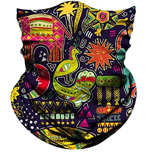 Obacle Neck Gaiter Face Mask Bandana for Dust Wind Sun Protection Seamless Tube Headband Bandana Thin Mask for Men Women for Motorcycle Riding Biker Fishing Cycling Running Sports Festival Raves