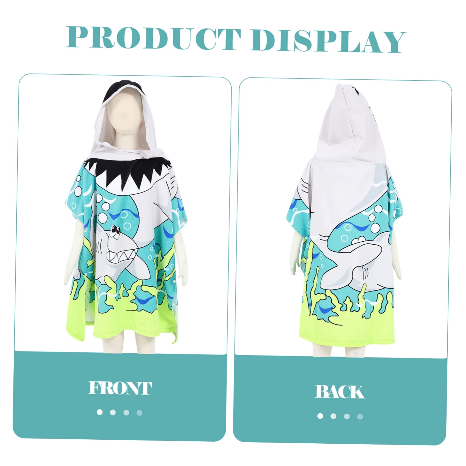 VICASKY 5stücke Kapuzenbadetuch Aus Mikrofaser Mit Cartoon-Muster Saugfähiger Badeponcho Für Junge Mädchen Für Strand Schwimmbad Und Zuhause Für Geburtstage Und Feste