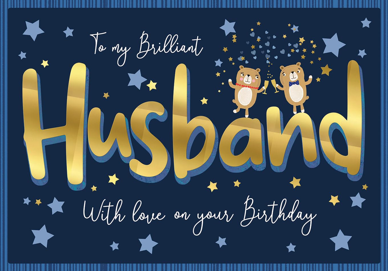Piccadilly Greetings Birthday Card, To a Brilliant Husband - 9 x 6 inches