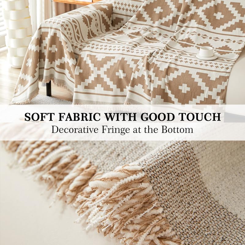 Mingfuxin Boho Sofa Cover for 2 3 4 Seater, Non Slip Chenille Corner Sofa Slipcover Washable - Image 2