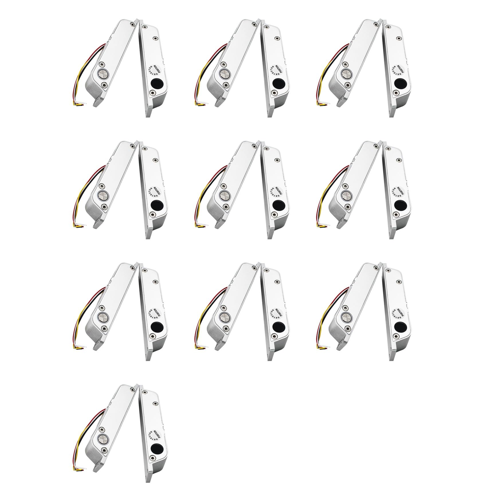 Jnchdghwa Silver 10X Electric Drop 4 Wires Dc12v Electronic Mortise Locks Wooden Door Lock Lron Door Lock