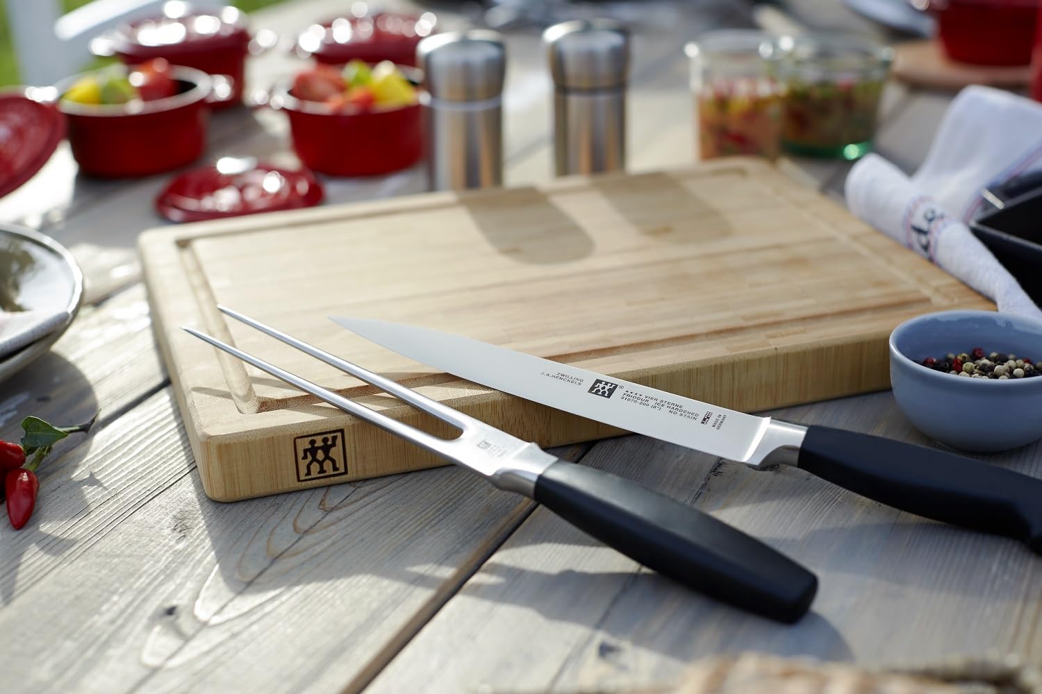 ZWILLING Vier Sterne Fleischgabel, 18 cm, Rostfreier Spezialstahl, Kunststoff-Griff, Schwarz
