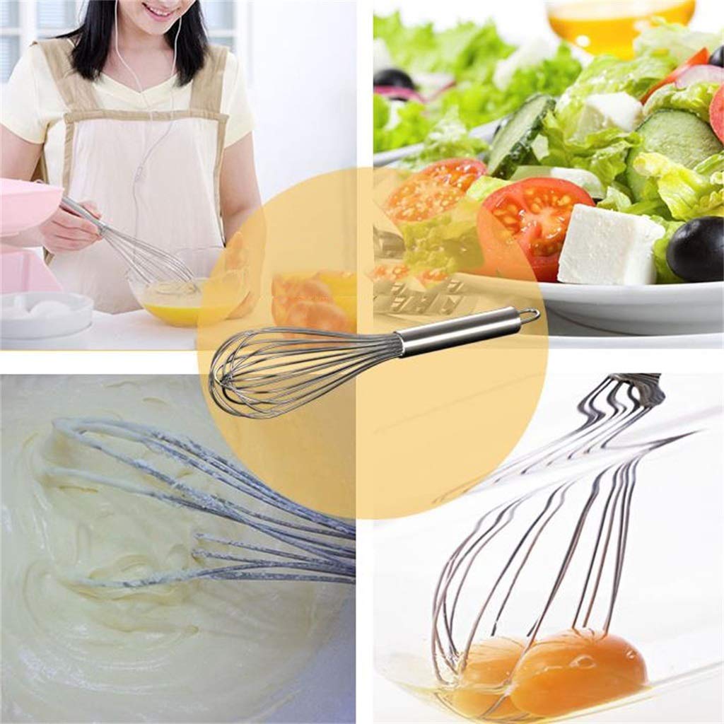 ZHANGXIAO Schneebesen, Rostfreier Stahl Verdickter Stahldraht Handgehalten Ei Rührstab Kuchen Backen Zuhause (Größe : 60cm)