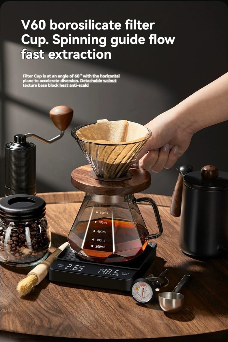 Pak Choice Arabic V60 Coffee Maker, 10-Pieces Pour Over Coffee