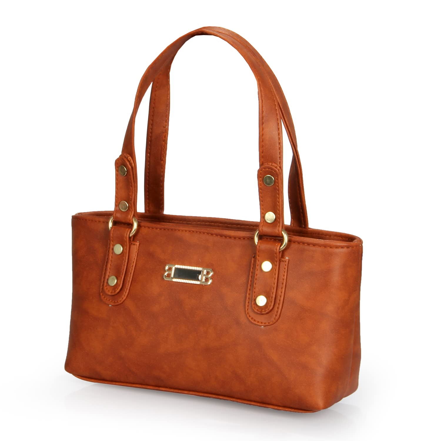 worldstarFancy Handle Bag Color block Leisure HandBag Tote Bag Shoulder Bag Hand Bag Special for Woman's and girls (brown)