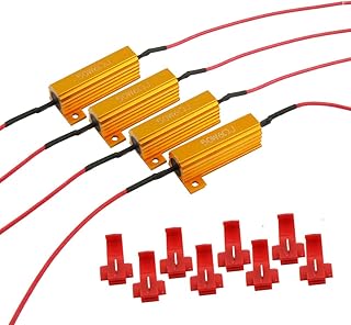 4PCS ARTR 50W 6ohm Load Resistors - Fix LED Bulb Fast Hyper Flash Turn Signal Blink Error Code(Resistor gets very hot during working)