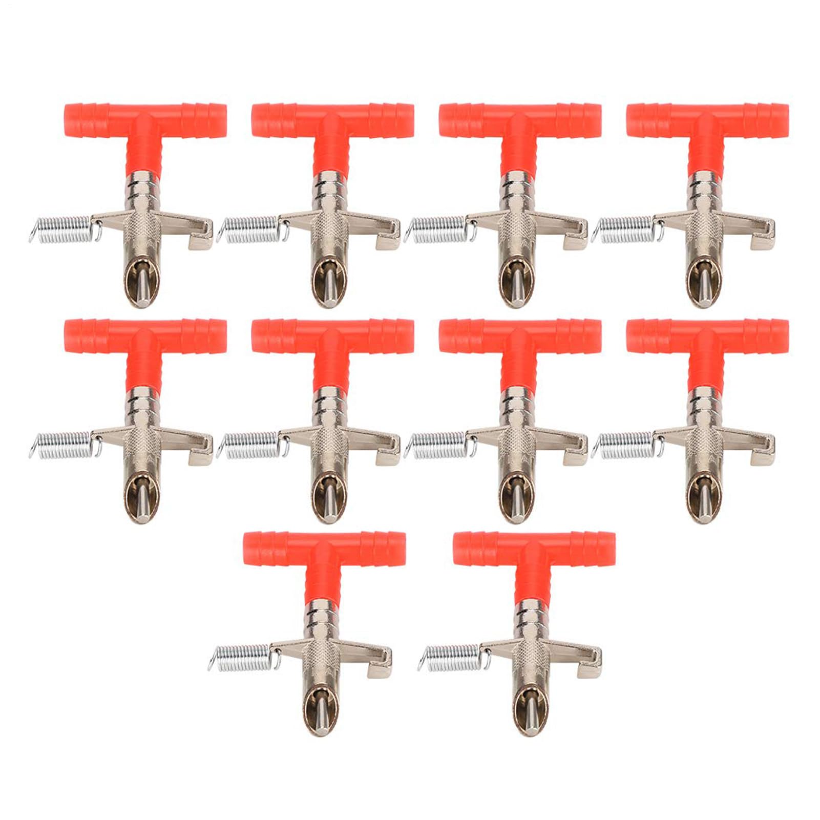 de riego para Conejos, Dispensador de Agua para Conejos | Bebedero de tetina automático de Conejo de Metal,Kit de riego automático, de para Aves de Corral, Bebedero para, 10 Uds.,