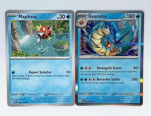 Gyarados 043/193 - Paldea Evolved - Pokemon Evolved-Set - 2 Karten Lot - Scharlachrot & Violett