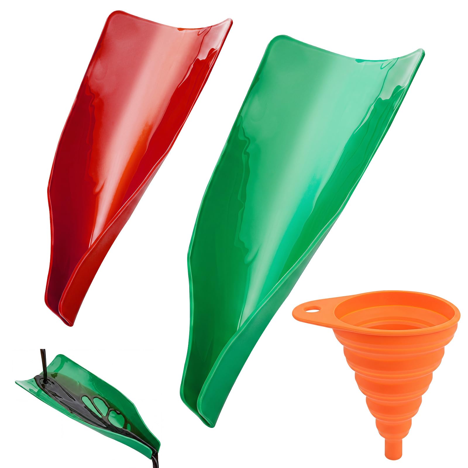 Foivieide Flexible Oil Drain Funnel Set - oil system tools | Mubboo