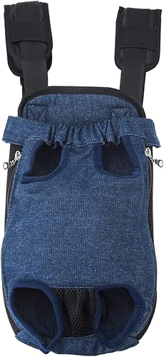 Mochila para perros, mochila para perros pequeños, transportador de bulldog francés, mochilas delanteras para mascotas, mochila ajustable para