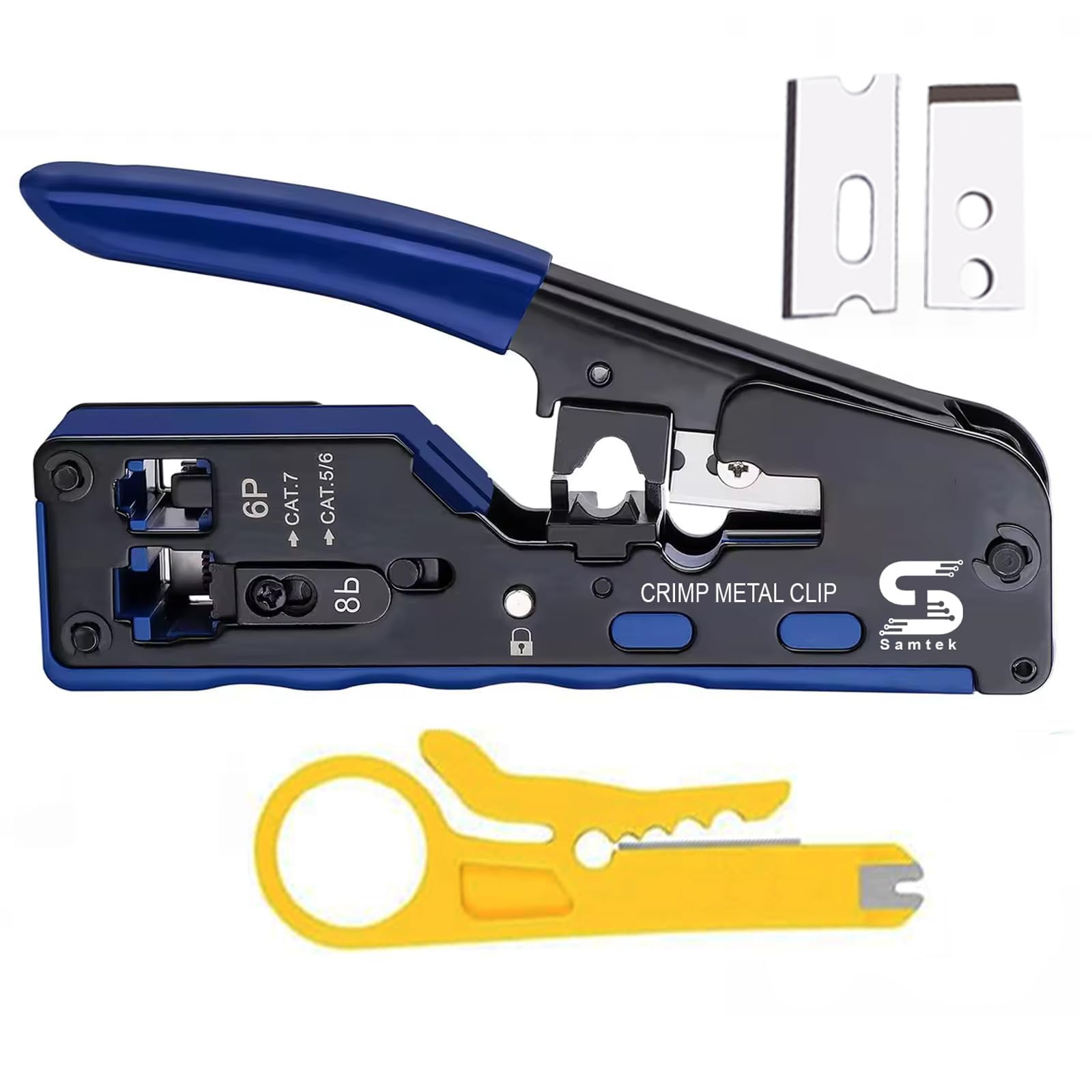 Outil de sertissage RJ45 Ethernet pour réparer et tester vos câbles réseau Cat6 et Cat8