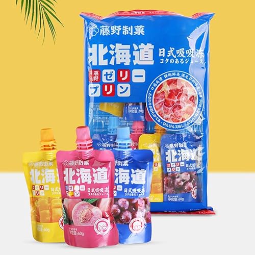 藤野制菓FUJINOSEIKA ゼリードリンク パーフェクトエネルギー 3種類の味わい(ピーチ・マンゴー・ぶどう )480g×1袋 栄養補助食品 介護食 (飲み込みやすい 低カロリー ゼリー) 袋入りド