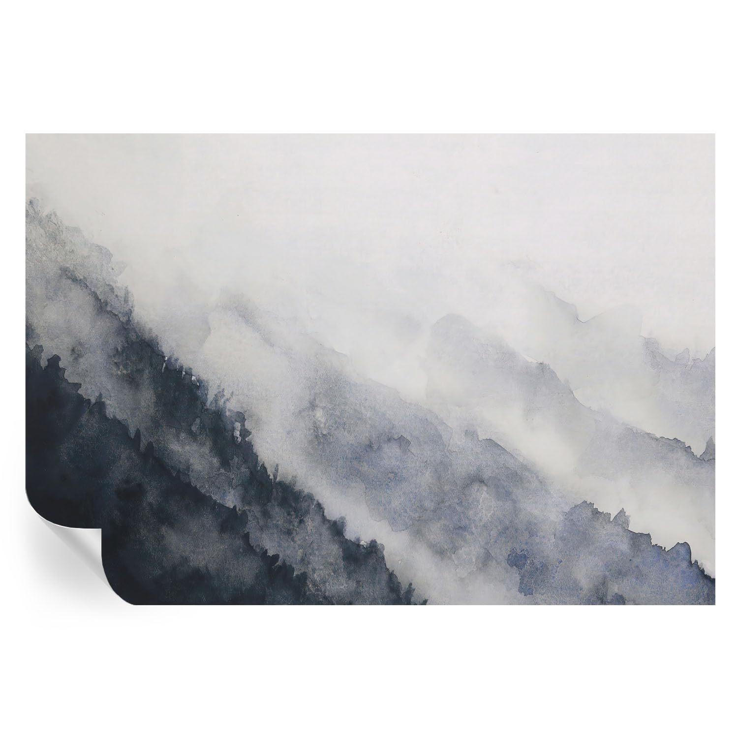 Estampados de niebla de montaña en cubiertas adhesivas lavables 152x104 cm