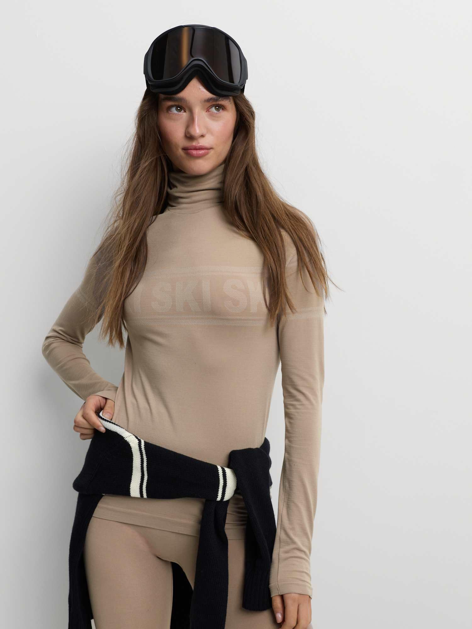 Marks & Spencer Donna Senza Cuciture Merino Lana Sci Strato Base Top