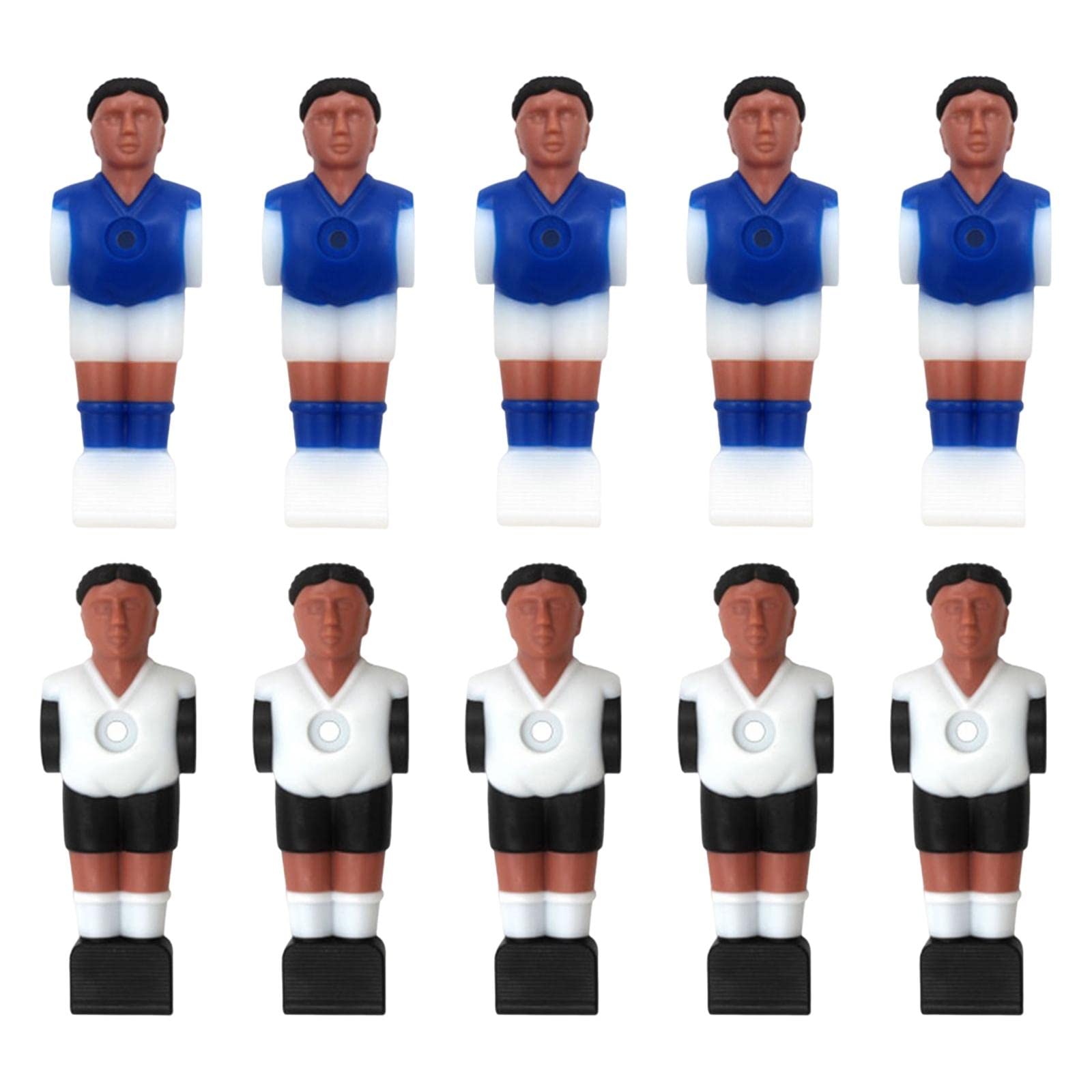 Lot De 10 Figurines Babyfoot De Rechange – Joueurs Durs, Couleurs Variées, Taille Standard 25x75 Mm, Remplacement Facile