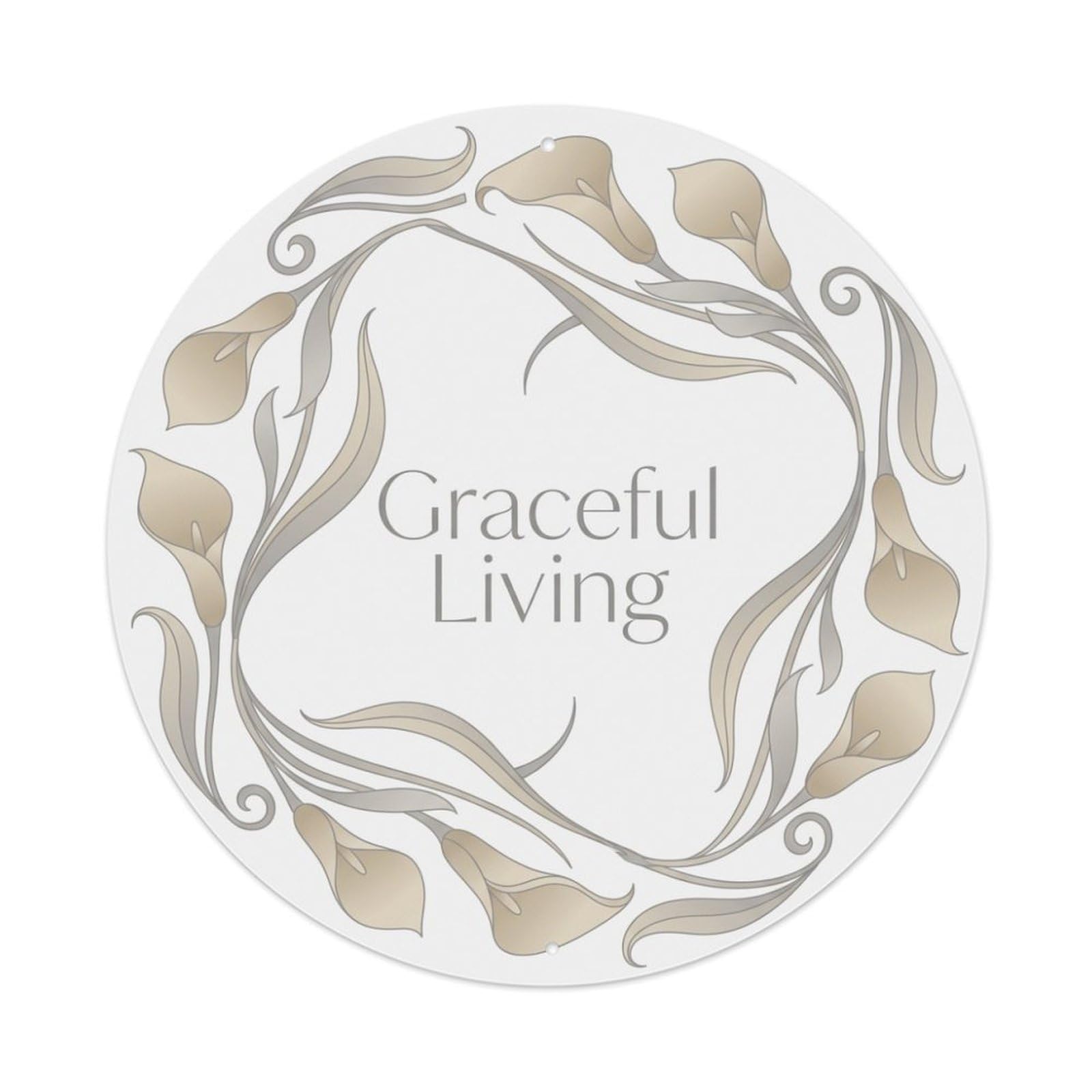 Elegant She Shed Floral Graceful Living Metal Tin Sign