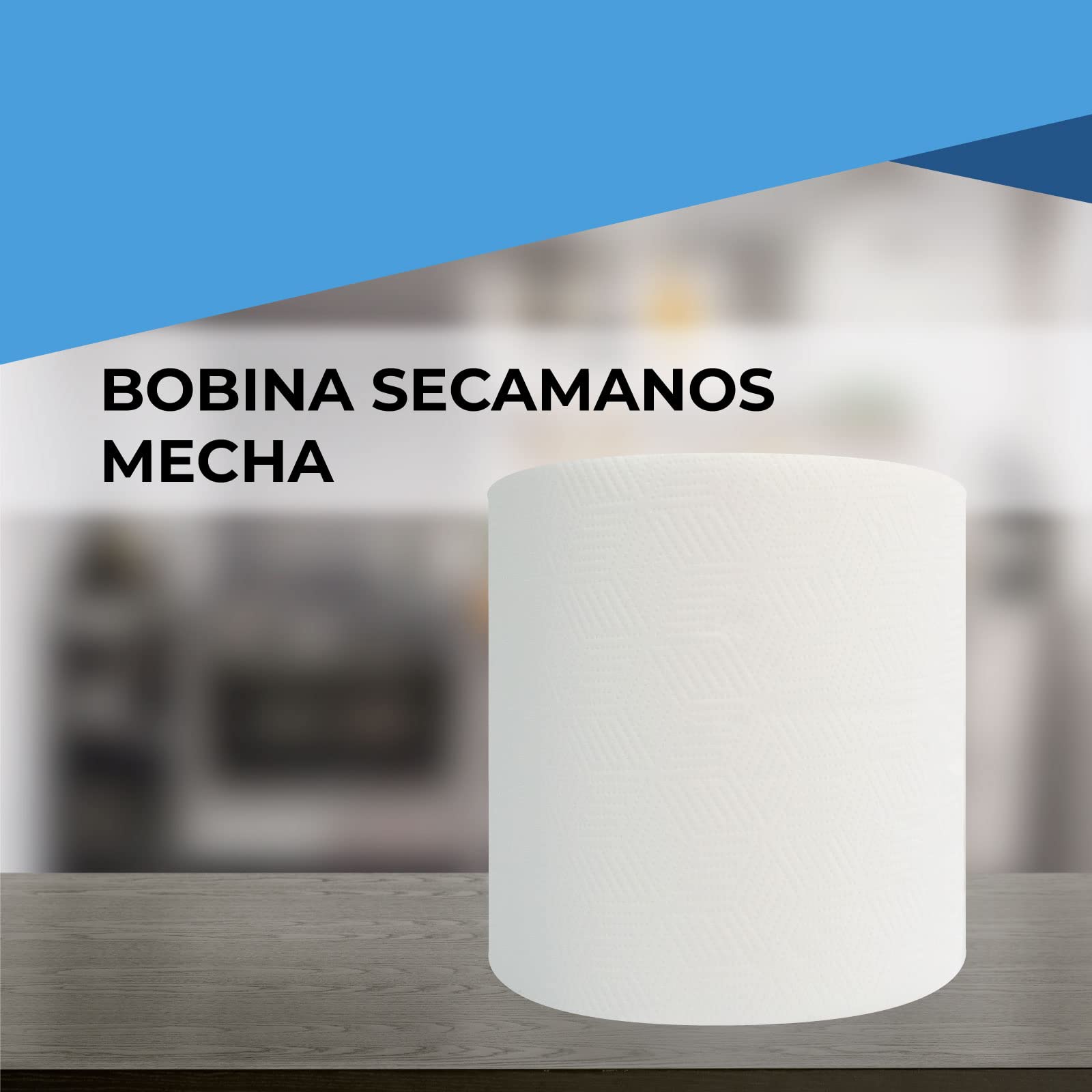 Práctiko Bobinas de Papel Industrial Blanco 3,6 kg Pasta Virgen 100% Acabado Laminado