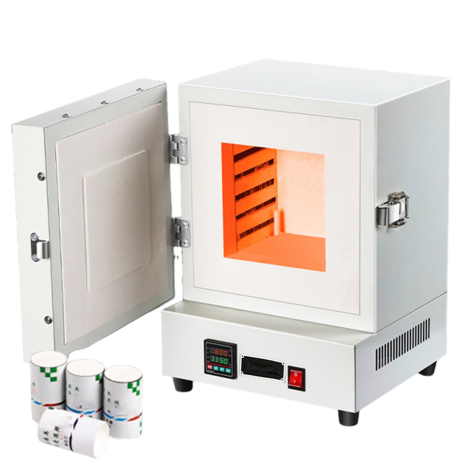 Himopuer One Color Electric Kiln, 1150℃ Muffle Furnace, 2000W Compact Tabletop Furnace, For Jewelry Making, Metal Casting, Pottery Glazing And Diy Projects, Maximum Temperature 1150℃