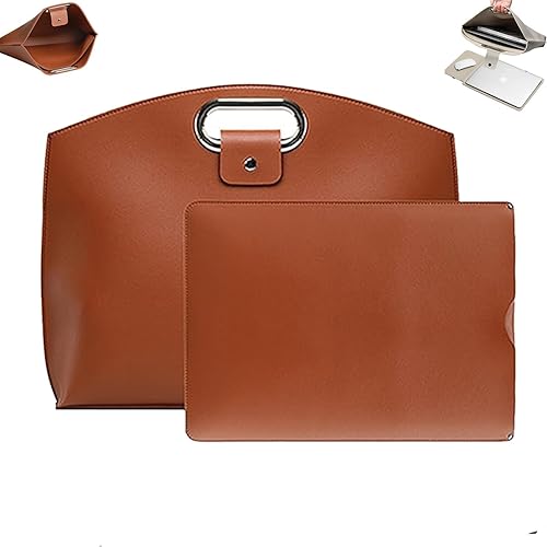 El juego de 2 piezas sofisticado juego de portátil y de cuero impermeable para negocios, bolsa de mano para mujer