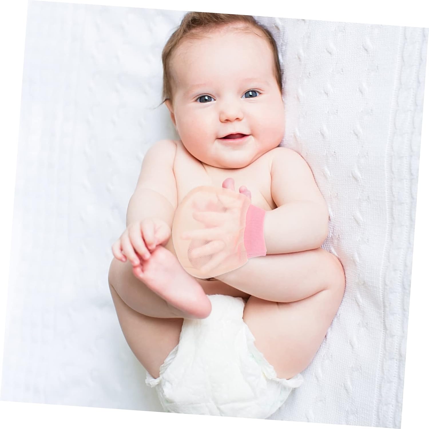 GALPADA 3pairs Newborn Mittens No Scratch Mittens for Months Soft Cotton Gloves Drawstring and Adjustable Fit for Newborns