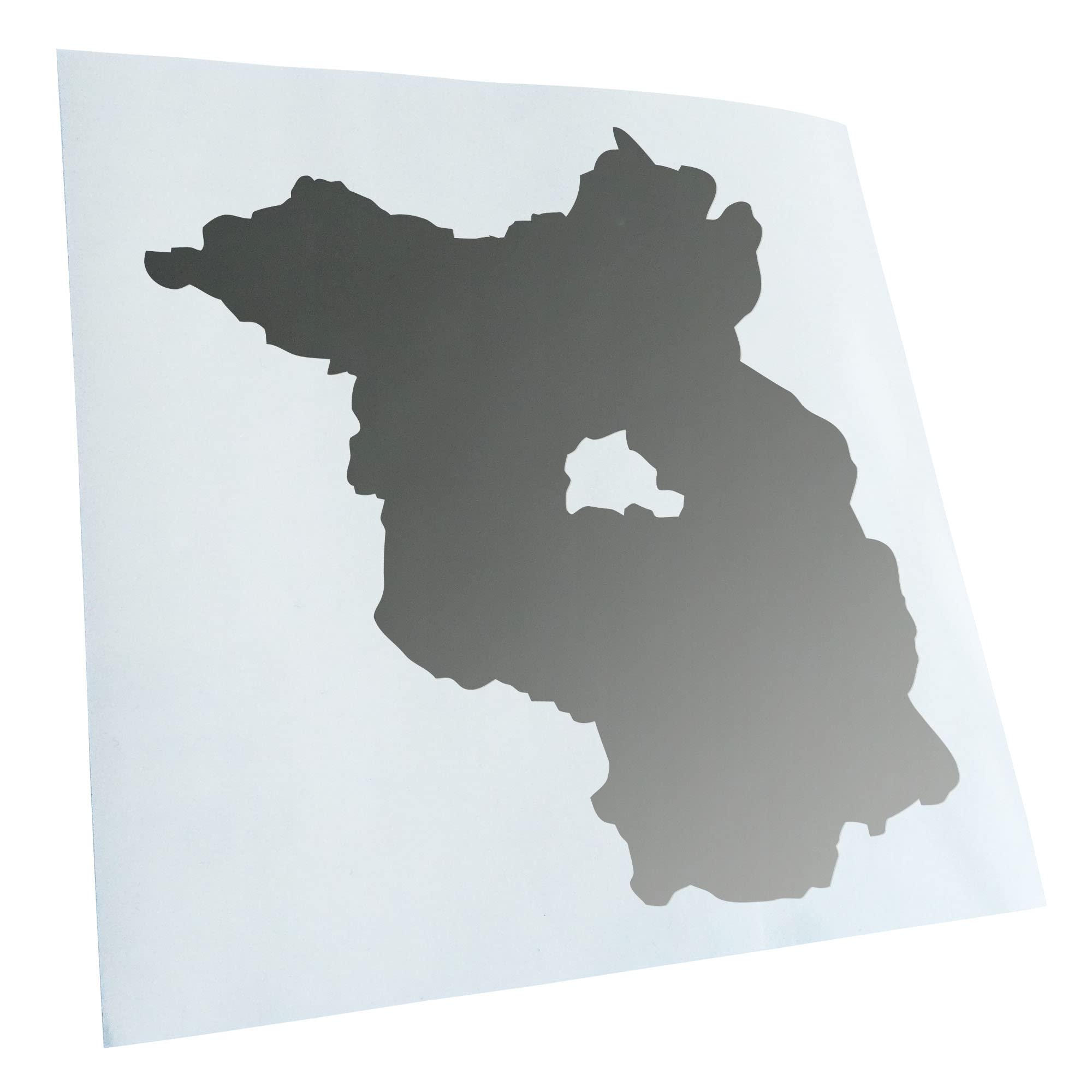 Kiwistar - Car Sticker - Silver - 30 x 27 cm Brandenburg Germany Silhouette - Rear Window Car Sticker Weatherproof for Car Truck Moped Truck - Sticker Exterior Self-Adhesive Tuning Accessories for