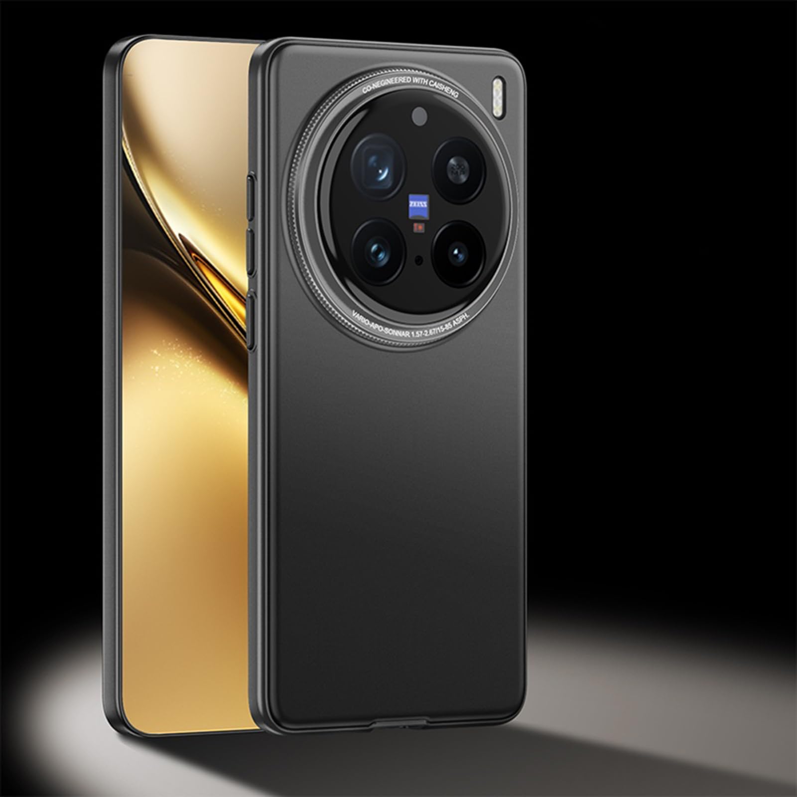 TIANYUE Compatible with vivo X200 Pro, Liquid Silicone Slim Shockproof Cover Case for vivo X200 Pro-Black Case