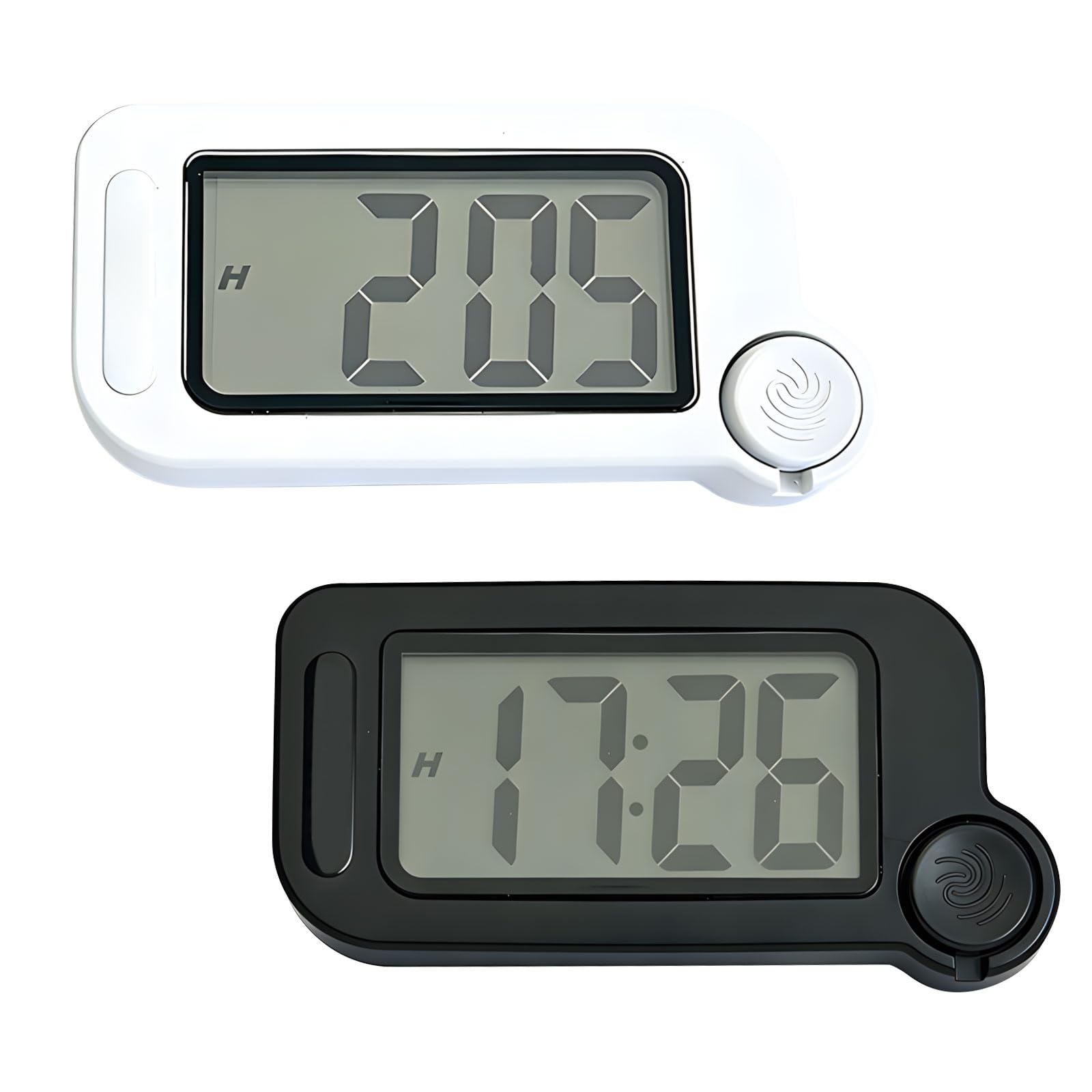 Kalttoy Black And White 2Pcs Water Resistant Electronic Timer With Noiseless Mechanism And Ergonomic Digital Alarm Clock For Everyday Use Waterproof Kitchen Clock