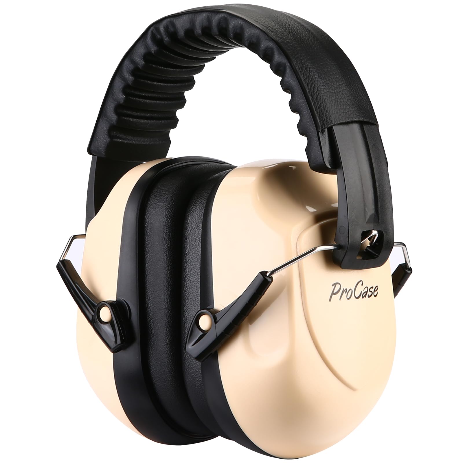 ProCase Noise Reduction Ear Muffs, Sound Proof Ear Protection, NRR 28dB Noise Cancelling Headphones for Adults Kids Autism, Hearing Protection for Shooting Gun Range Mowing -Beige