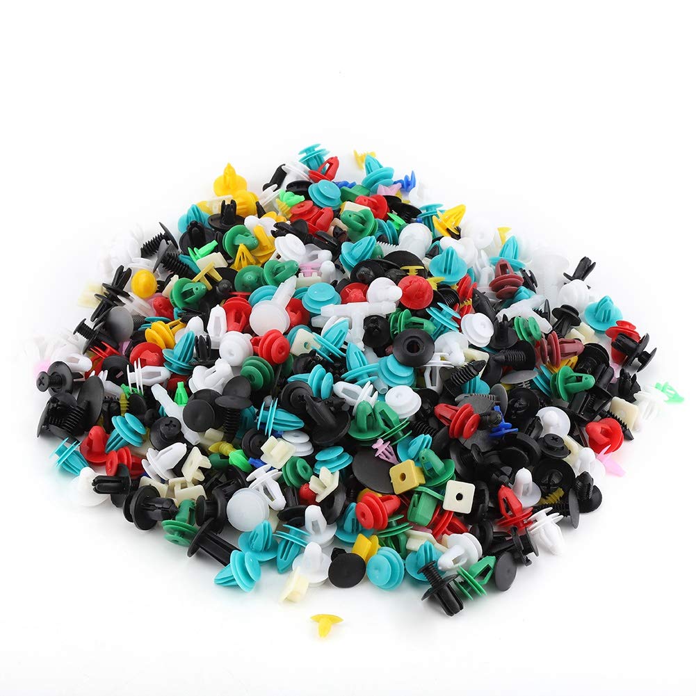 Kit Universale 1000 Clip E Rivetti Per Auto In Plastica - Paraurti, Portiera, Pannello - Multicolore - 6