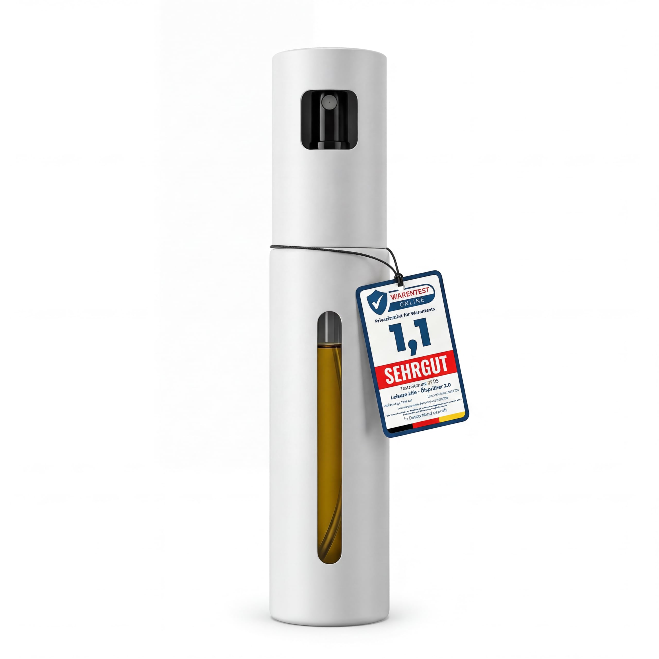 Leisure Life® | NEU: Premium Ölsprüher 2.0 – Volledelstahl 100 ml | UV-Schutz, BPA-frei, spülmaschinenfest | gleichmäßiger Sprühnebel | für Küche, Grill & Airfryer