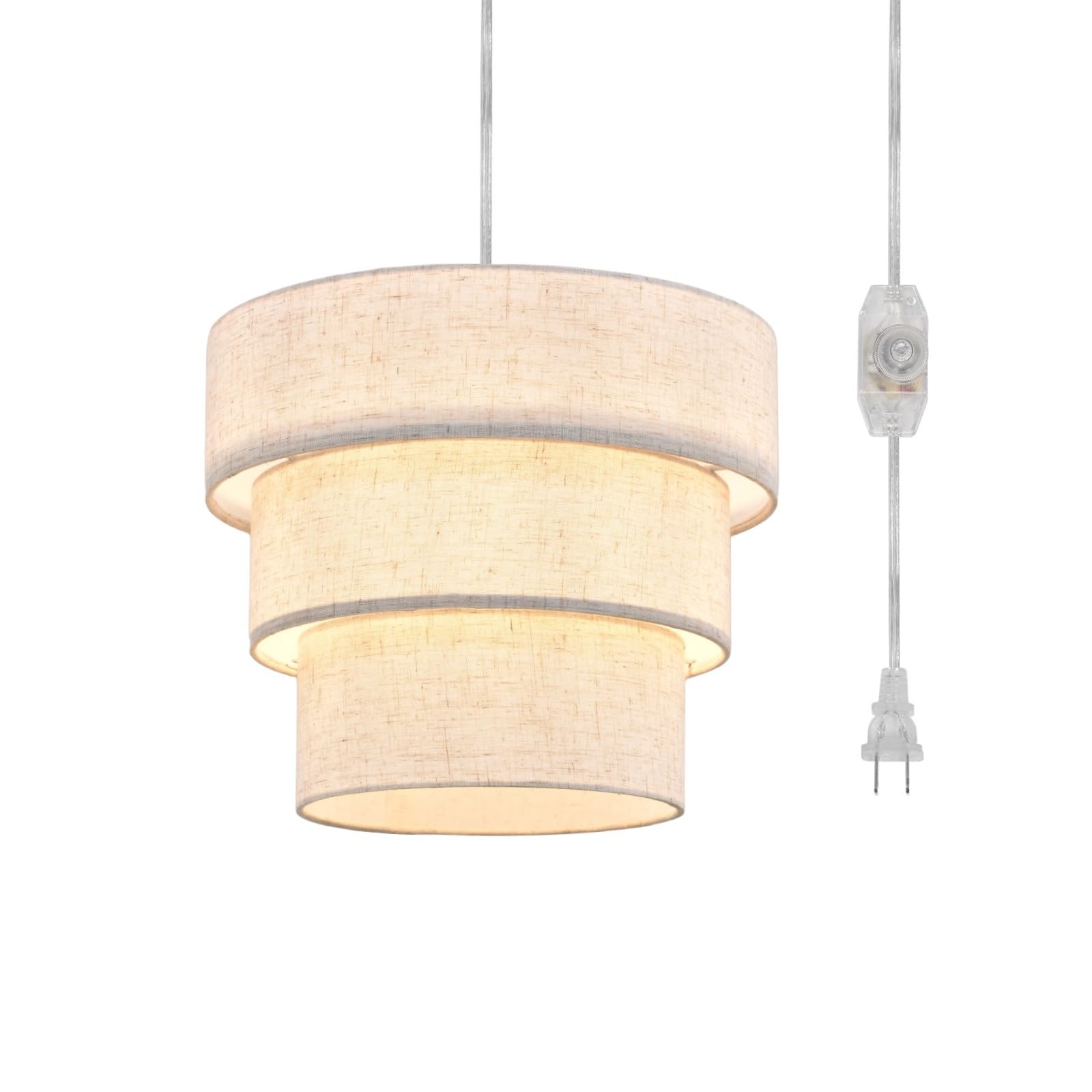 NAANN Plug in Pendant Light, Hanging Lamp with 15Ft Cord and On/Off ...