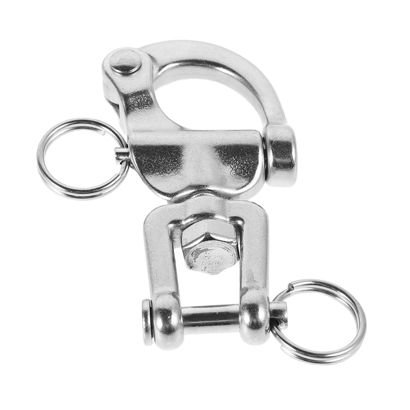 Yardwe Stainless Steel Swivel Eye Clip Marine Swivel Shackles Quick Release Snap Shackles for Sailboat