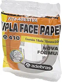 Fita Dupla Face Flow-Pack, 18mm X 30m, Unidade, Adelbras