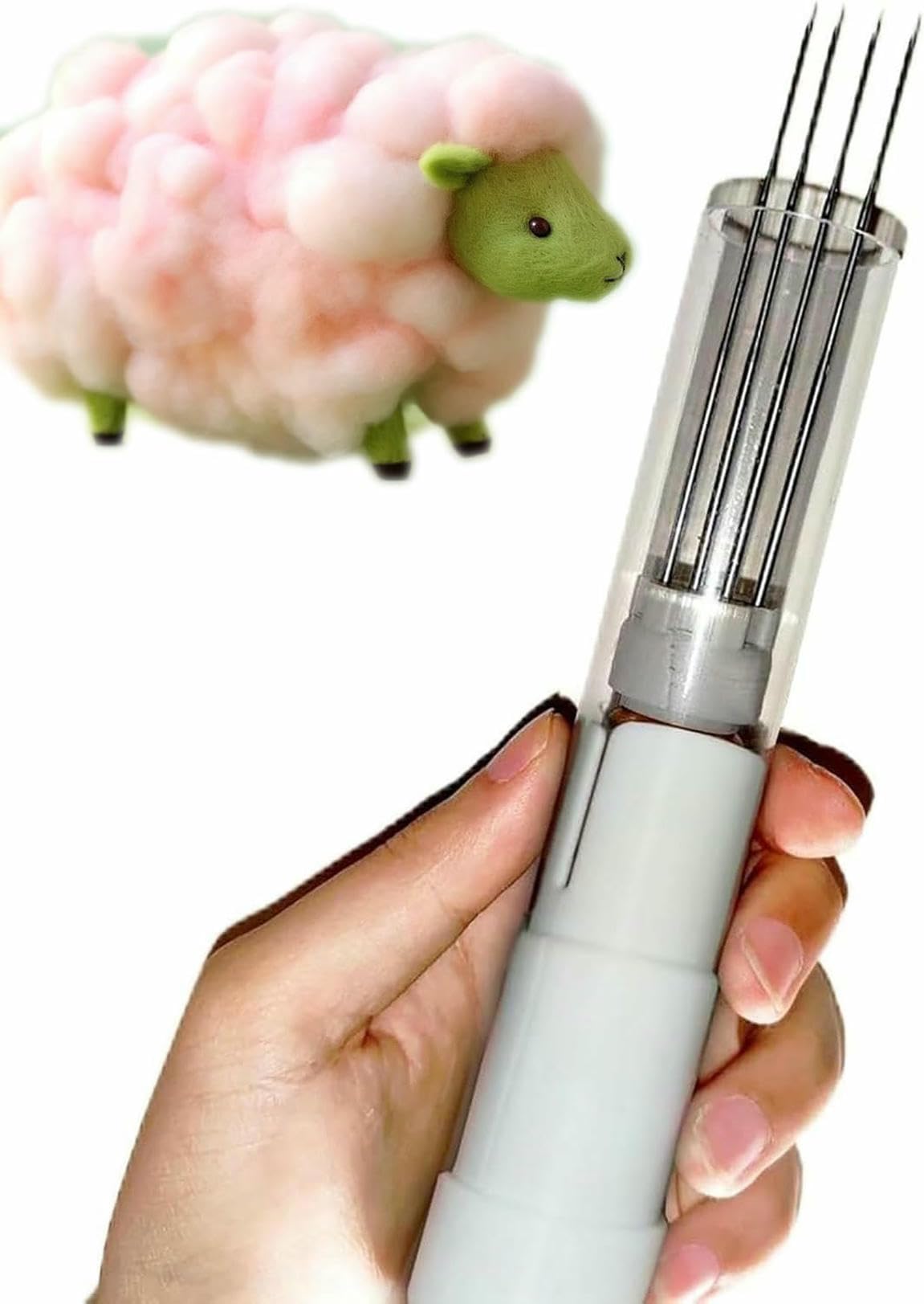 Kit para manualidades con fieltro de lana y máquina eléctrica de sobremesa para pintar con lana