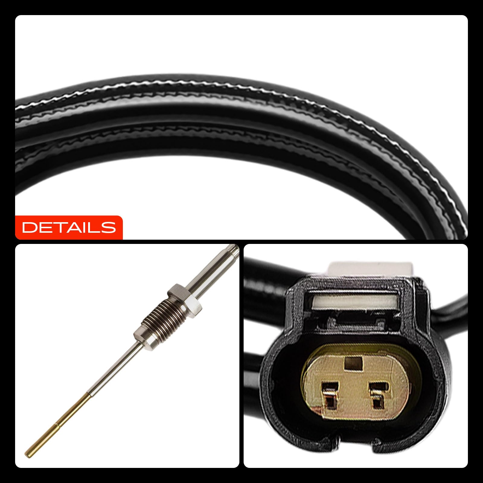 Frankberg Abgastemperatursensor 2-Polig Kompatibel mit 1er F20 1er F20 F21 3er F30 F80 G20 G28 G80 5er F10 F90 G30 7er G11 G12 X6 F96 G06 X7 G07 Replace# 13628582662