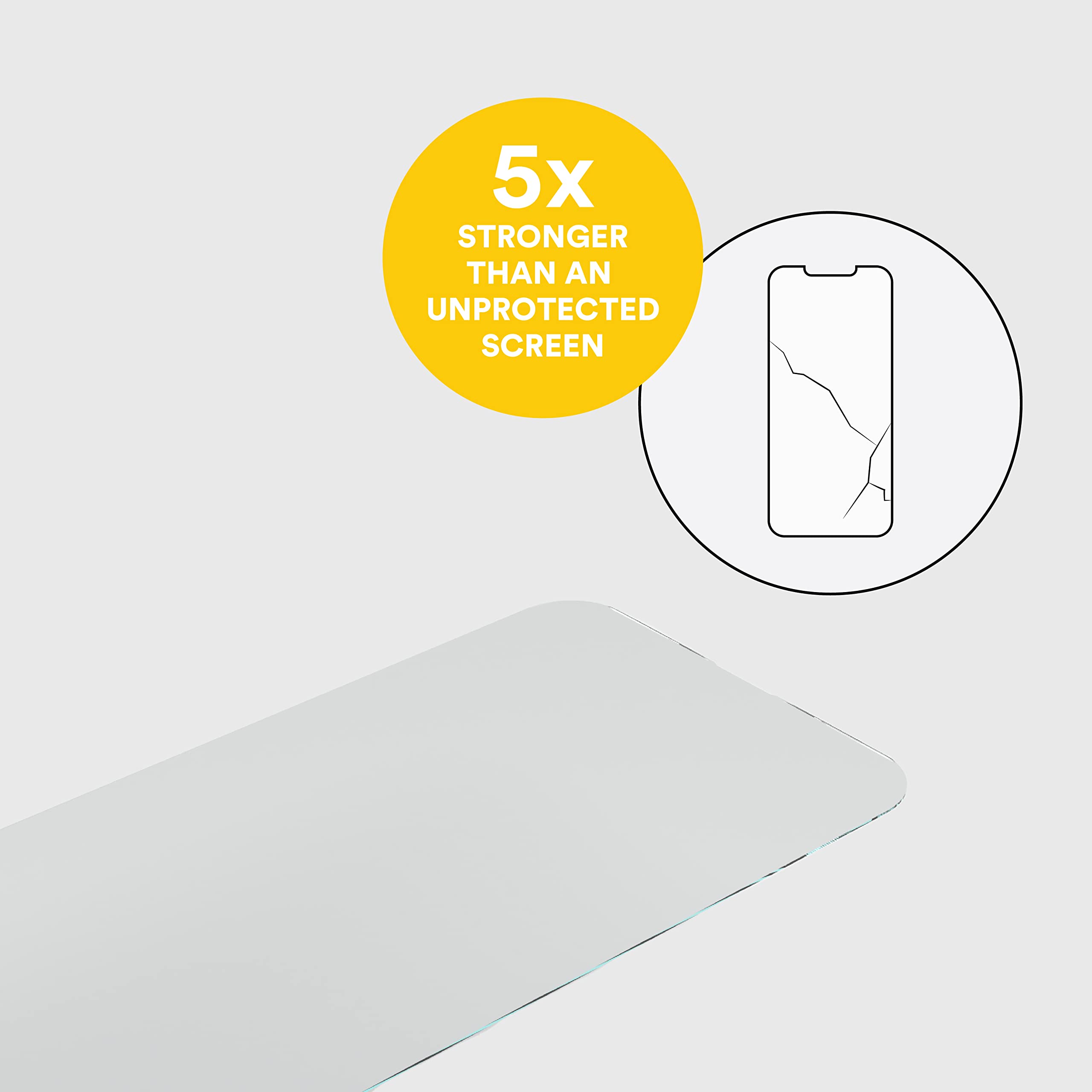BodyGuardz Pure 3 Protection d'écran en verre trempé pour iPhone 14 Pro Max, résistance maximale, couverture bord à bord, installation facile, cristalline, sensibilité tactile parfaite