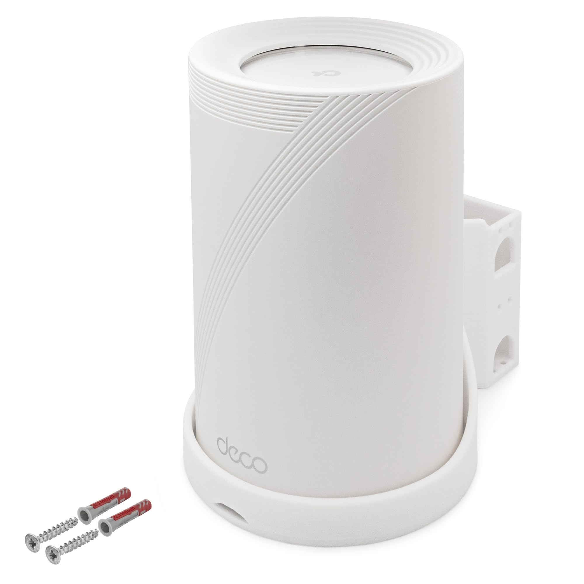 Wandhalterung passend für TP-Link Deco BE65 Wi-Fi 7 Mesh WLAN BE9300 3 Stück | Robuste Halterung mit Kabelmanagement & Luftzirkulation | Wandmontage-Set inklusive Dübel & Schrauben