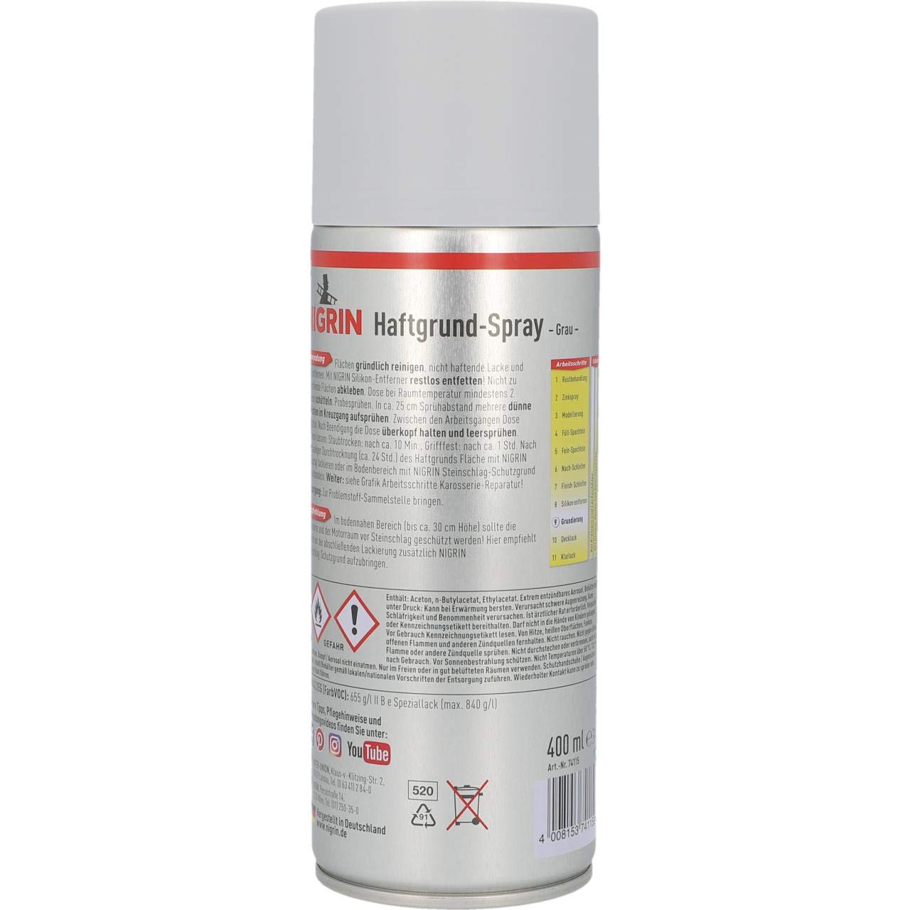 NIGRIN 74115 Primer Grigio 400 ML