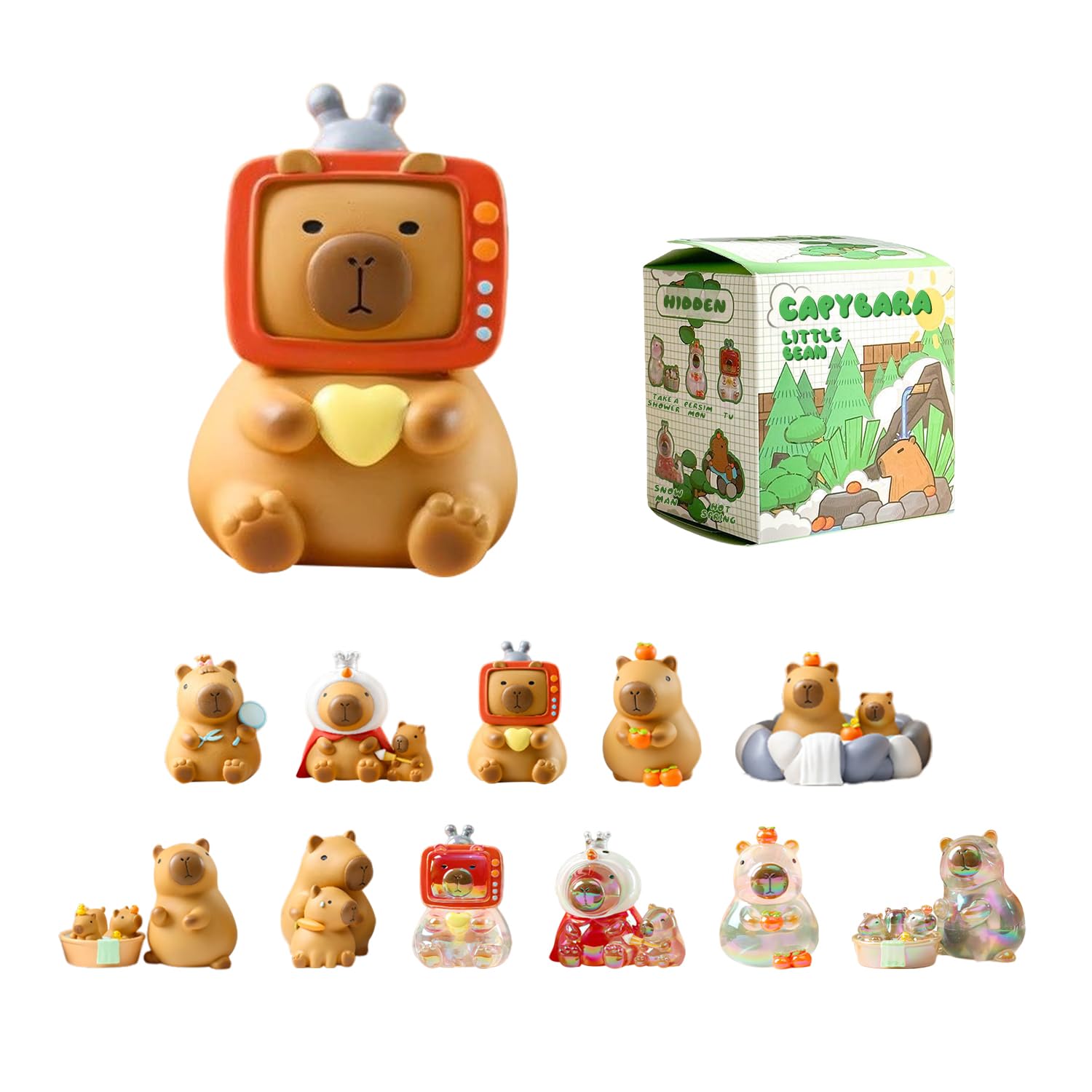 Amazon.com: Popobox Capybara Lazy Days Blind Box Figure, Random