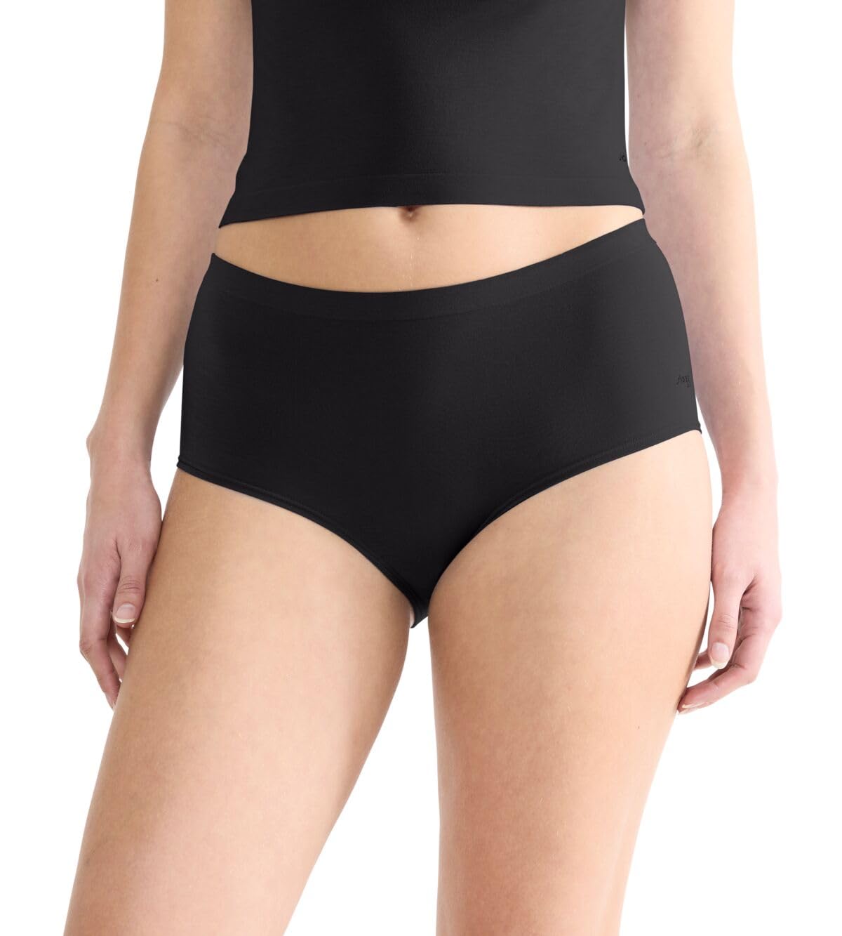 Sloggi Women's Black Go Sense Highwaist 2P Briefs, Xl (Pack Of 2), Xl