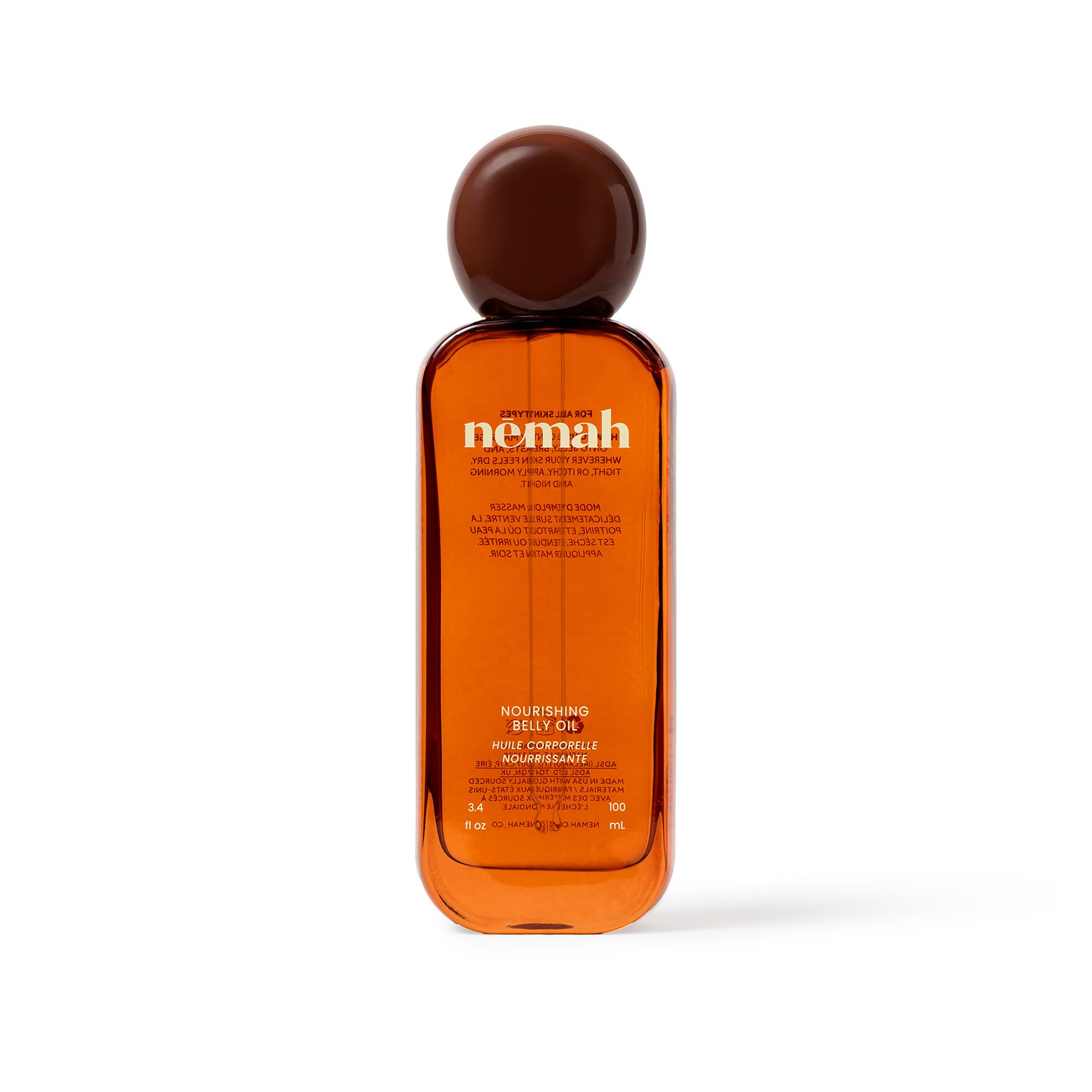 Nemah Belly Oil For Pregnant Women, Stretch Mark Oil, Quick Drying Non-Greasy With Jojoba Coconut Hemisqualane Blend, Pregnancy Stretch Mark