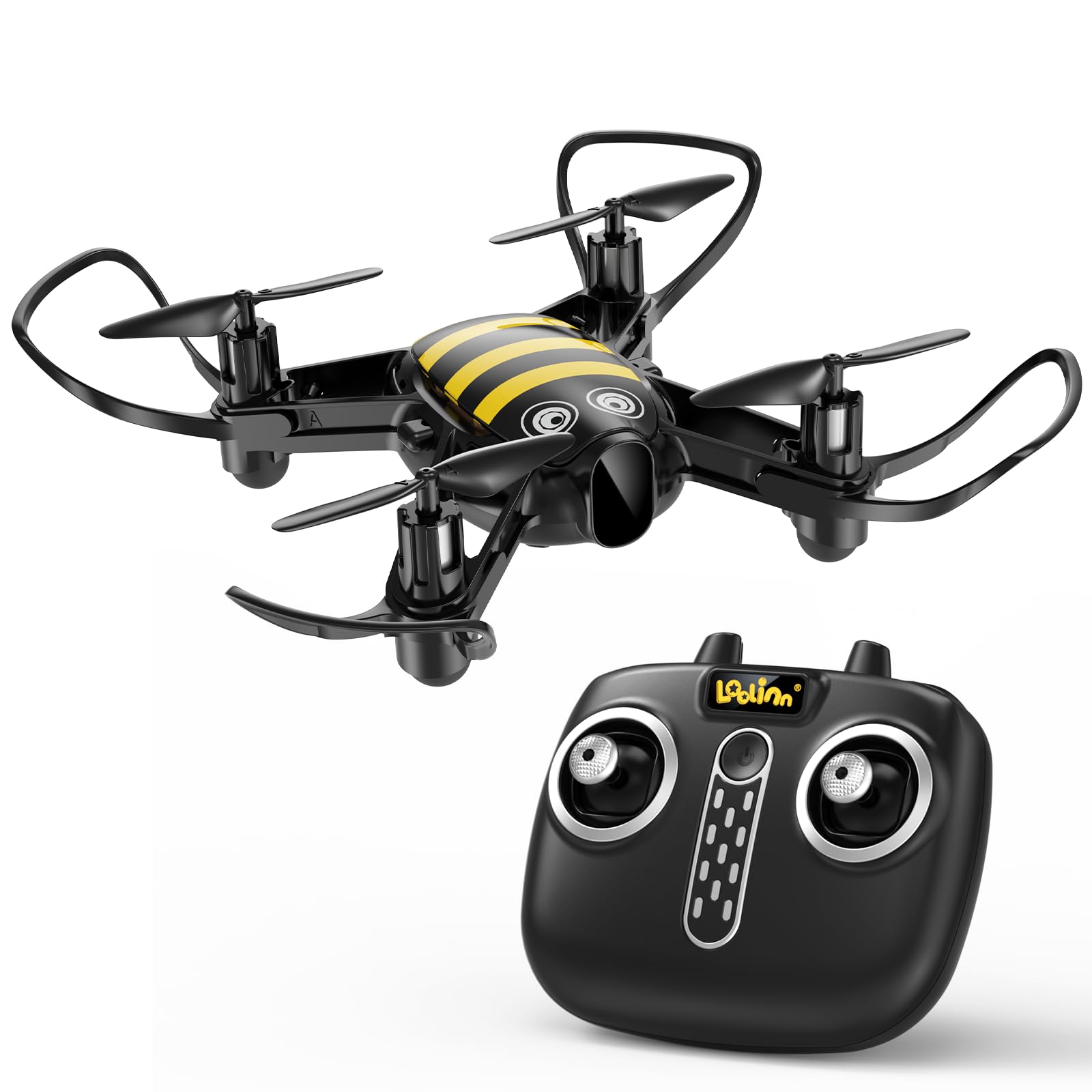 Loolinn | Dron para Regalar a NiƱos - DiseƱo Divertido, FĆ”cil de Volar, Seguro para los NiƱos, Acrobacias de 360°, Cargador con Dos BaterĆas Incluidas (Idea Regalo)