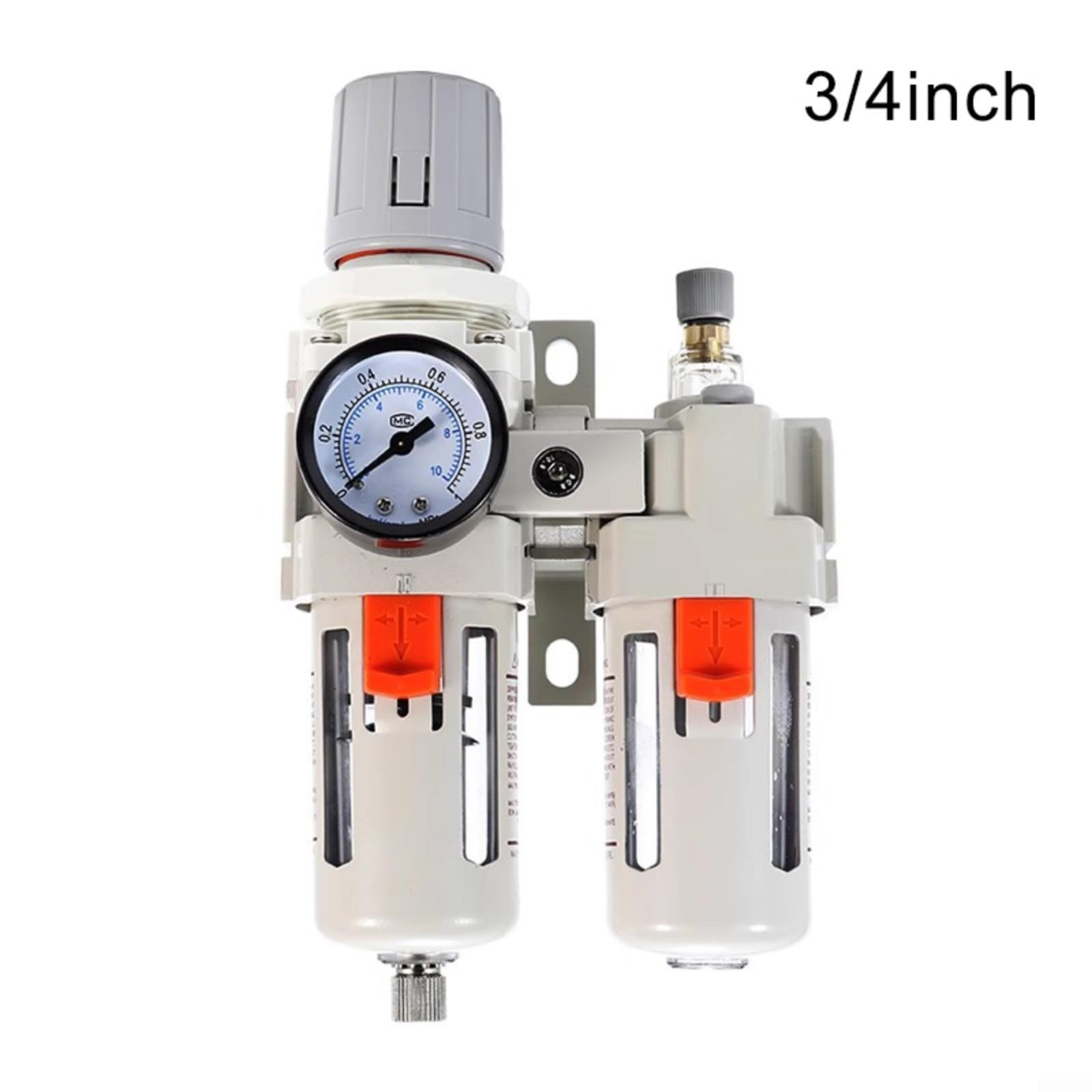 Wasserabscheider Druckluft,Luftquellenprozessor Druckluftfilter Wasser-/Ölabscheider Separator Halbautomatisch(3/4inch)