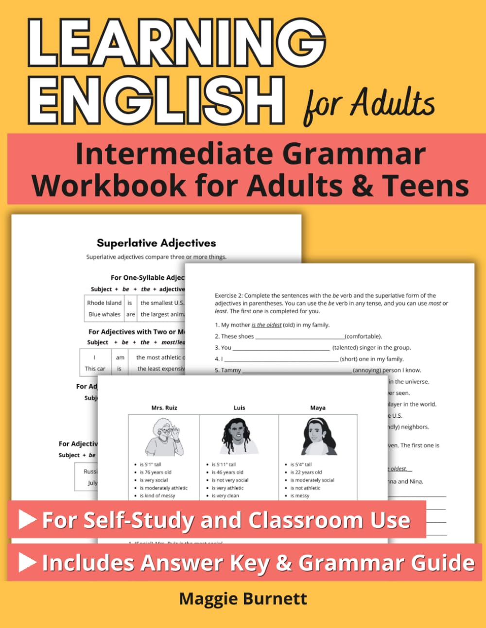 Learning English for Adults: Intermediate Grammar ESL Workbook for Adults & Teens