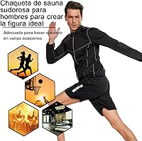 Vista 7 de LAZAWG Traje de sauna para hombre, trajes de sudor, chaqueta de entrenamiento, top hombre, sudor, cremallera, adelgazamiento, fitness