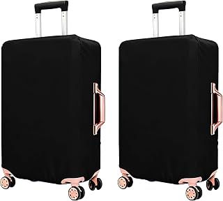 High Resilience Travel Luggage Cover Sleeve Protector, Scratch Resistant & Dustproof Baggage Case for Wheeled Luggage,Not Included Suitcase,2 Pack(Black 29-32")