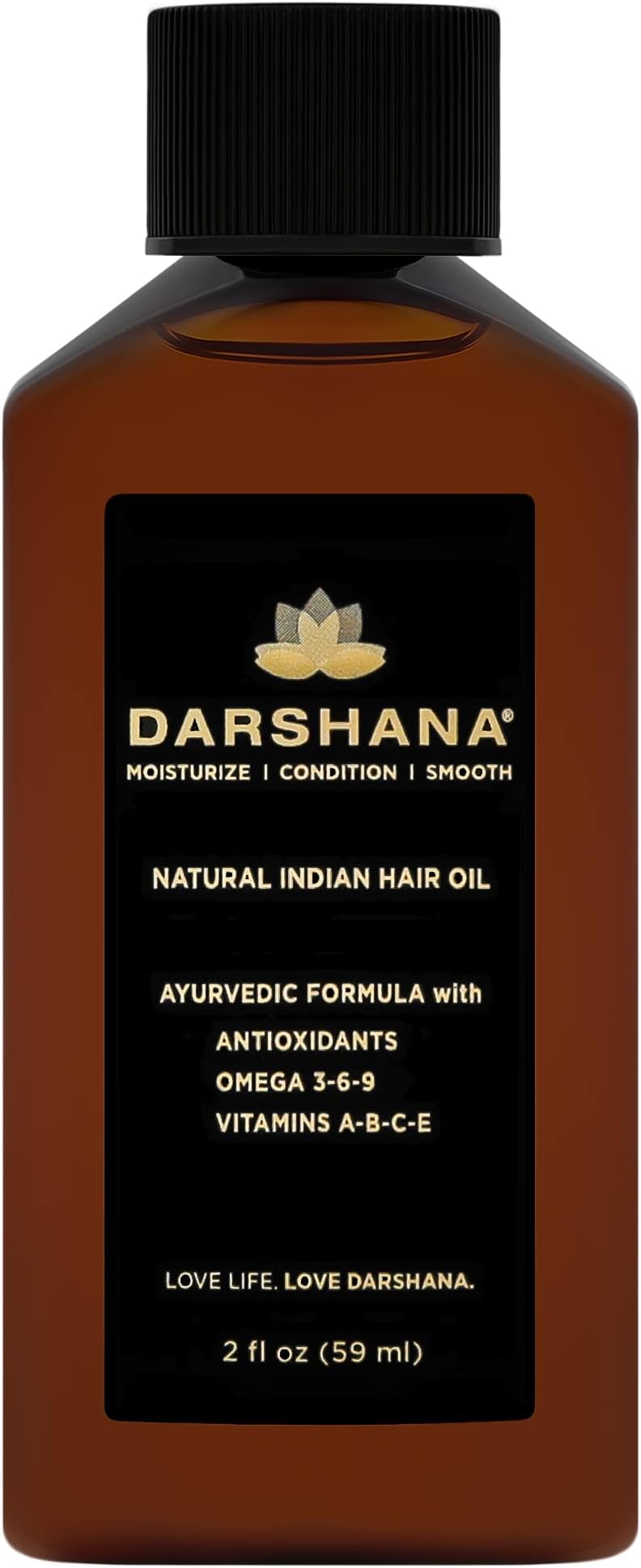 Darshana Natural Indian Hair Oil with Ayurvedic Botanicals (2 fl oz.)
